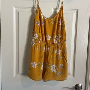 Kendall & Kylie Mustard Yellow Floral Romper